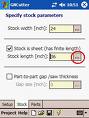 Specify a sheet (stock) length.