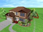 This design includes a new house, ...