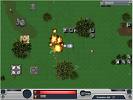 A Flame thrower destroys a Mine ...